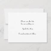 Red Black Silver Wirbel Wedding RSVP Einladung (Rückseite)