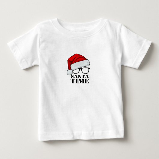 Red & Black Simple Santa Time T Shirt (Vorderseite)