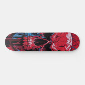 Red & Black Skull - Numb Skulls Design Skateboard (Horizontal)