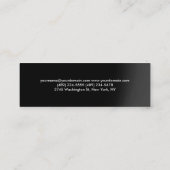 Red Black Slim Fitness Trainer Mini Visitenkarte (Rückseite)