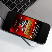 Red Black Sneaker Ball Party Flyer Einladung