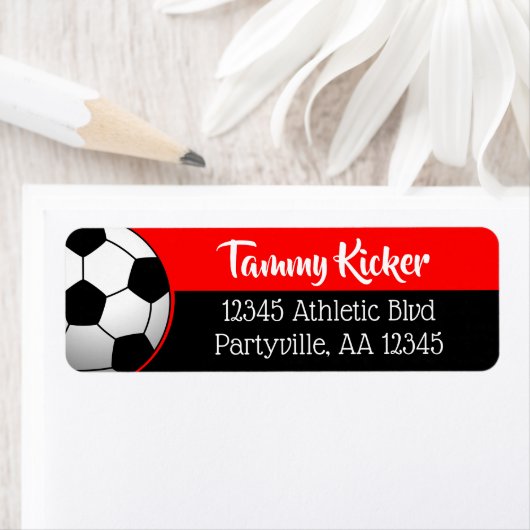 Red & Black Soccer-Adresse (Insitu)