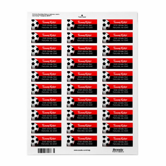 Red & Black Soccer-Adresse (Vorne)