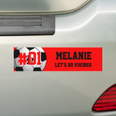Red Black Soccer Team Autoaufkleber (Auf Auto)