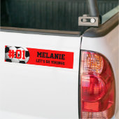 Red Black Soccer Team Autoaufkleber (Auf Lkw)