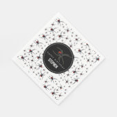 Red & Black Spider Geburtstagsparty Serviette (Ecke)