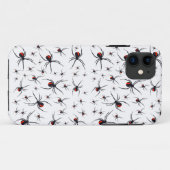 Red & Black Spider Muster Case-Mate iPhone Hülle (Rückseite (Horizontal))
