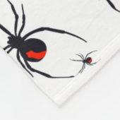 Red & Black Spider Muster Fleecedecke (Ecke)