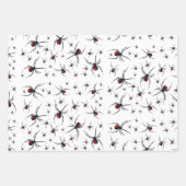 Red & Black Spider Muster Geschenkpapier Set (Vorderseite 3)