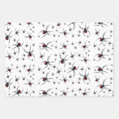 Red & Black Spider Muster Geschenkpapier Set (Vorderseite 2)