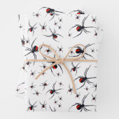 Red & Black Spider Muster Geschenkpapier Set (Beispiel)