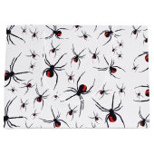Red & Black Spider Muster Große Geschenktüte (Vorderseite)