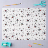 Red & Black Spider Muster Seidenpapier (Basteln)