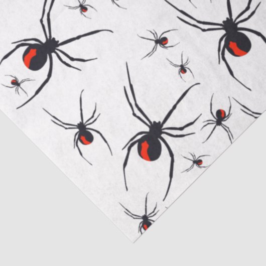 Red & Black Spider Muster Seidenpapier (Ausschnitt)