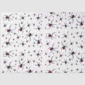 Red & Black Spider Muster Seidenpapier (Vorderseite)