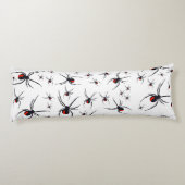 Red & Black Spider Muster Seitenschläferkissen (Rückseite)