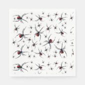 Red & Black Spider Muster Serviette (Vorderseite)