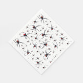Red & Black Spider Muster Serviette (Ecke)