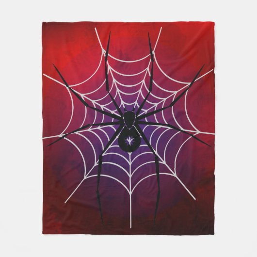 Red Black Spider Throw Blanket Fleecedecke (Vorderseite)