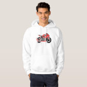 Red Black Sport Motorcycle  Hoodie (Vorne ganz)