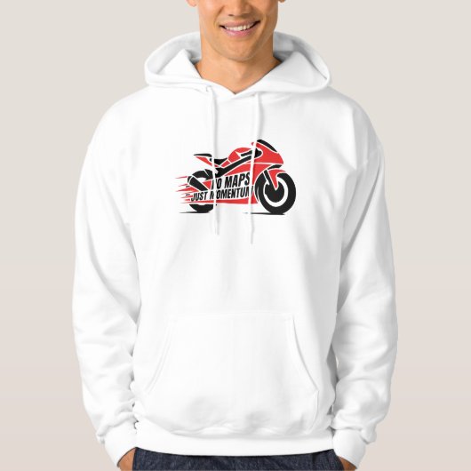 Red Black Sport Motorcycle  Hoodie (Vorderseite)