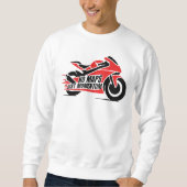 Red Black Sport Motorcycle  Sweatshirt (Vorderseite)