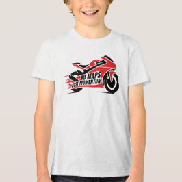 Red Black Sport Motorcycle  Tri-Blend Shirt