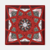 Red Black Star 2 Magnet (Vorne)