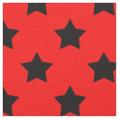Red Black Stars Muster dekorative Textil Stoff (Nahaufnahme)