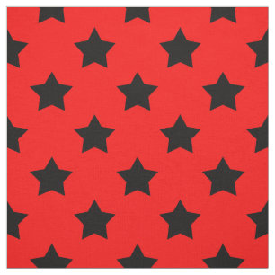 Red Black Stars Muster dekorative Textil Stoff