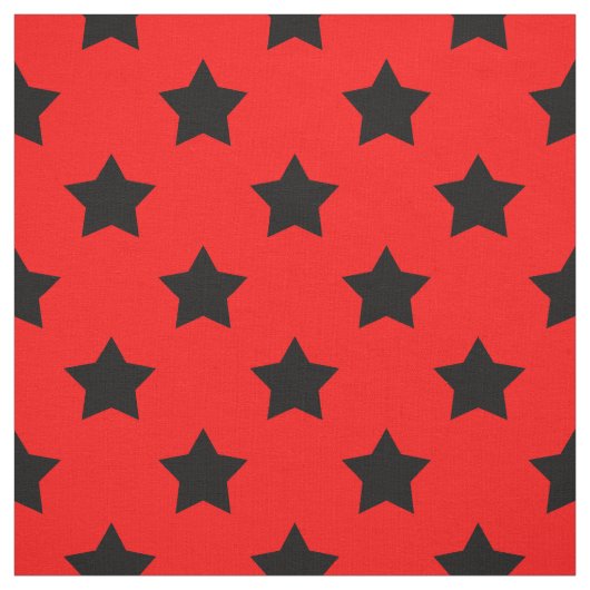 Red Black Stars Muster dekorative Textil Stoff (Muster)