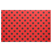 Red Black Stars Muster dekorative Textil Stoff (Fat Quarter (45,7 x 55,9 cm))