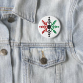 Red Black Strip Snowflake Kwanzaa Button (Beispiel)