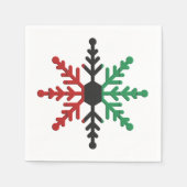 Red Black Strip Snowflake Kwanzaa Serviette (Vorderseite)