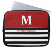 Red Black Striping Notebook Case für Frauen oder M (Vorderseite)