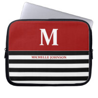 Red Black Striping Notebook Case für Frauen oder M