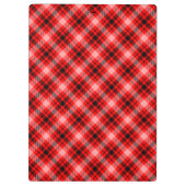 Red Black Tartan Checkered Kariert Pattern-24899 Klemmbrett (Rückseite)