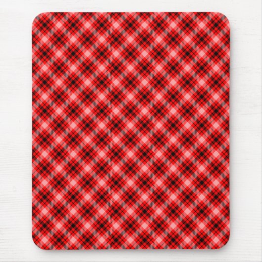 Red Black Tartan Checkered Kariert Pattern-24899 Mousepad (Vorne)