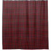 Red Black Tartan Curtain Gift for First Bathroom Duschvorhang (Vorderseite)