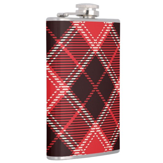 Red Black Tartan Flachmann (Rechts)