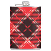 Red Black Tartan Flachmann (Vorderseite)
