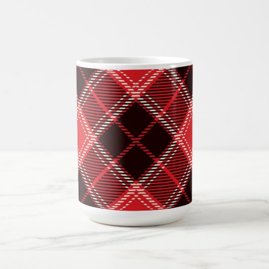 Red Black Tartan Kaffeetasse (Mittel)