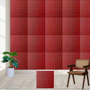 Red Black Tartan Karierte Keramik Tile Fliese