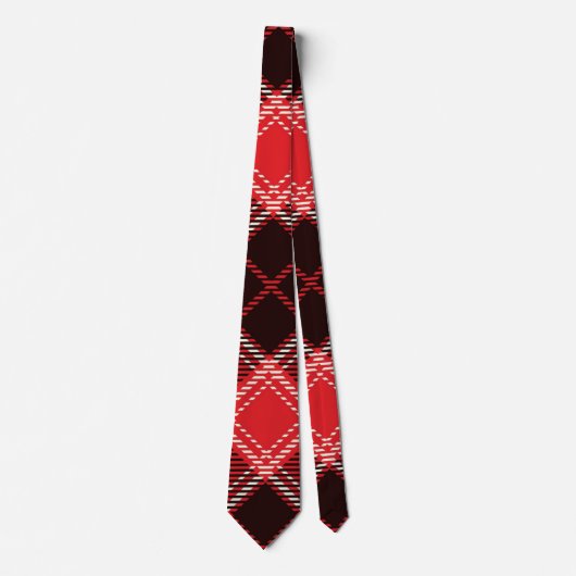 Red Black Tartan Krawatte (Vorderseite)