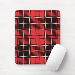 Red & Black Tartan Mouse Pad Mousepad