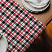 Red Black Tartan Runner Cosy Cabin Table Akzent Großer Tischläufer