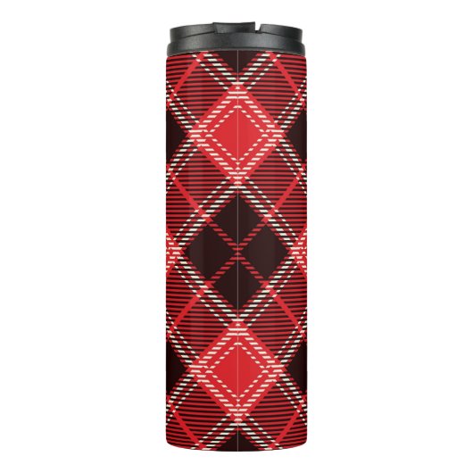 Red Black Tartan Thermosbecher (Rückseite)