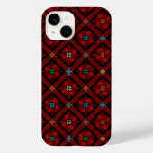 Red & Black Tatreez Arab Henna Case-Mate iPhone Hülle (Rückseite)