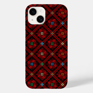 Red & Black Tatreez Arab Henna Case-Mate iPhone 14 Hülle