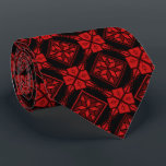Red & Black Tatreez Henna Thobe Print Muster Krawatte<br><div class="desc">Moderne rote und schwarze traditionelle Tatreez Henna Thobe Kunstwerk Arabesque Muster Krawatte von Socktiety. Karo die passenden Socken aus,  um das Outfit zu vervollständigen.</div>